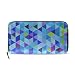 Produktbild Blau Saubere Geometrische Design Lange Passport Clutch Geldbörsen Reißverschluss Brieftasche Fall Handtasche Geld Organizer Tasche Kreditkarteninhaber Für Dame Frauen Mädchen Männer Reisegeschenk