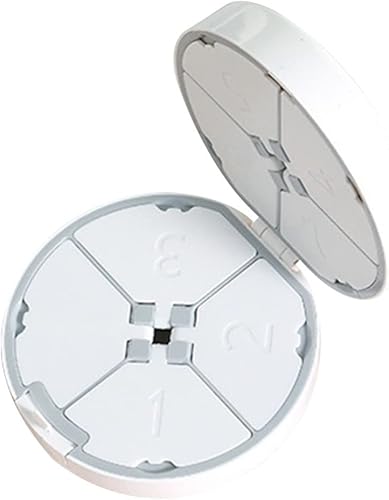 Healvian Organizador de pastillas de viaje, 8 compartimentos, pastillero portátil, organizador de medicamentos, pequeño estuche de píldoras diario,