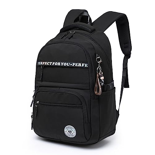 Mochila Reforçada Feminina Espaçosa Bolsa Escolar Notebook Faculdade (Preto)