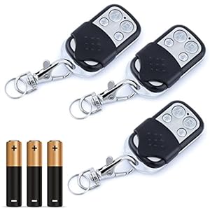 Telecomando Cancello Universali Frequenza 433,92 Mhz Per Cancello Automatico Ampio Raggio. Elegante Telecomando Universale Per Cancelli Programmabile Codifica Fissa Batteria 12v Inclusa (Set 3 Pezzi)