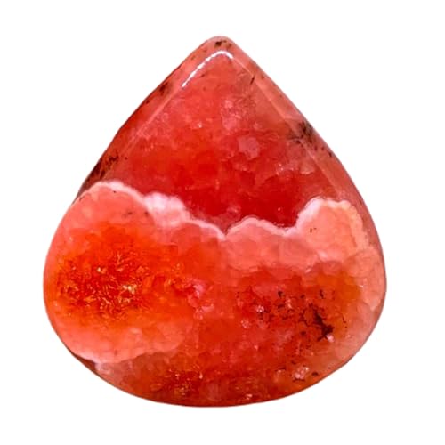 Rhodochrosite poire naturelle cabochon 31mm pour offrir en bijou DIY