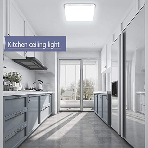 LED-Deckenleuchte-36W-6500K-4350LM-Ouyulong-Deckenlampe-LED-fuer-Wohnzimmer-Schlafzimmer-Kueche-Flur-Balkon-Esszimmer-Kaltweiss-Quadratisch-23cm