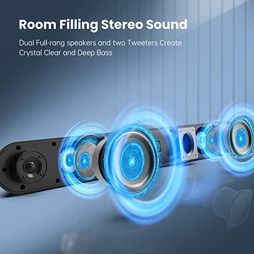 Bestisan ST08-BLACK Soundbar, Bestisan 80 Watts Tv Sound Bar Home Theater Speaker With Hdmi, Optical, Rca, Aux Port, Bluetooth 5.0, Movie/Music/Dialogue Audio Mode thumb #1