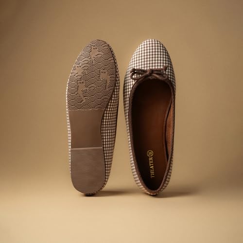 Image of Theater Swans Casual Ballet Flats for Women | Stylish Slip-on Ballerina with Bow Detail | Lightweight Comfortable Footwear with Cushioned Insole