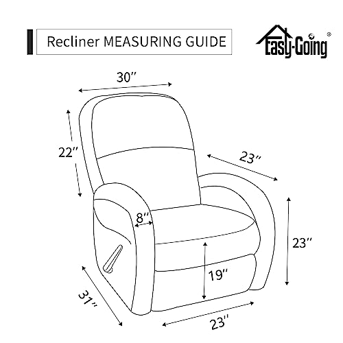 Image of Easy-Going 4 Pieces Waterproof Recliner Chair Slipcover Washable