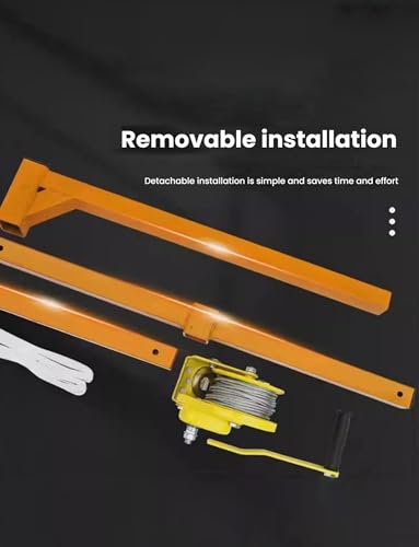 Strumento di sollevamento del condizionatore d'aria, argano per esterni con staffa per installazione, include staffa e verricello da 15 m