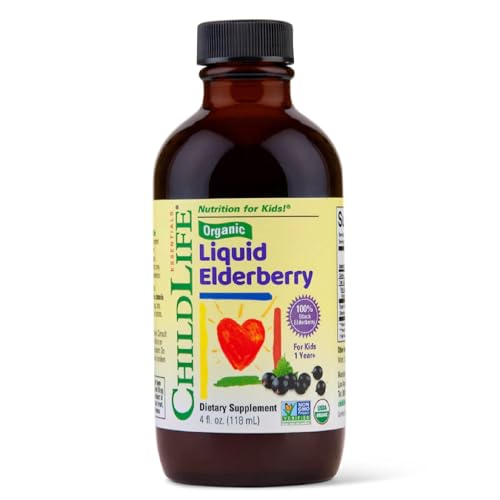 ChildLife Essentials Organic Elderberry Syrup for Kids 4 Fl Oz