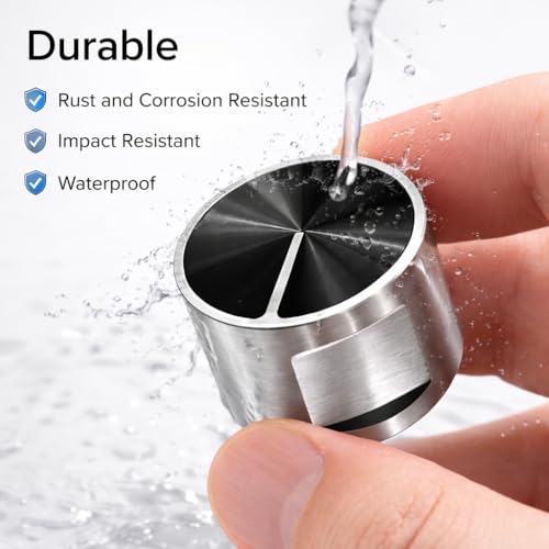 Image of Everflame Universal Gas Stove Burner Knob | Premium Aluminium Finish Control Knobs | Heavy Duty Metal Replacement Knobs for LPG & PNG Gas Stove | Heat Resistant + Easy Grip & Durable (Pack of 3)