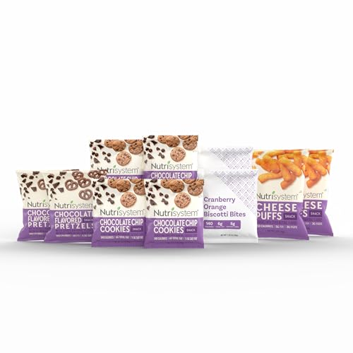 Nutrisystem Movie Night Chocolate Chip Cookies and Cheese Puffs Helps Support Weight Loss - 10 Count