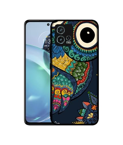 Image of Owl Illustration Design Premium 2D Printed Metal Back Case Cover for Motorola Moto G72 4G
