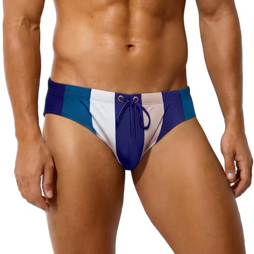 Bañador slip impreso sexy con corte bikini cómodo para natación masculina 1