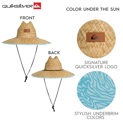 Image of Quiksilver Men's Wide Brim Outdoor Lifeguard Straw Sun Hat