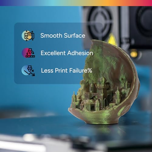 OVERTURE Glow PLA Filament 1.75mm 3D Printer Filament, 1kg Spool (2.2lbs), Dimensional Accuracy +/- 0.02 mm, Fit Most FDM Printer (Glow Red) - Thumbnail 4