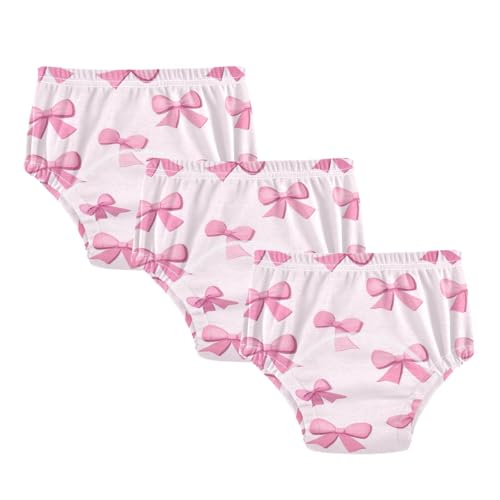 Coikll Pink Bows (3) Toddler Training Underwear Waterproof Baby Pee Pants -3T