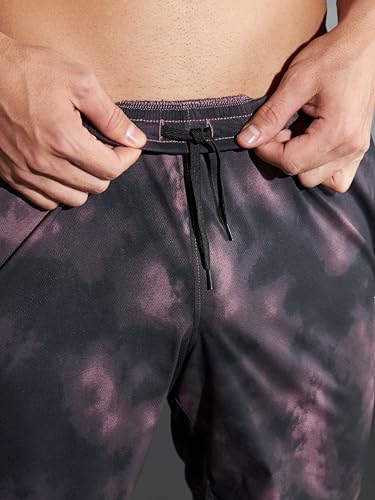Image of TECHNOSPORT Men's Regular Fit All Over Print Stretchable Shorts with Quick Dry, Anti Odour for Gym, Sports and Regular Use