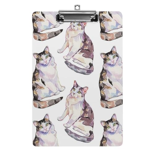 猫 動物柄 A4 クリップボード バインダークリップ クリップファイル ファイルボード スケッチボード カルテ記入用 下敷き 書類整理 メモ帳 保管 オフィス用品 用箋ばさみ 用箋挟み 多機能 シンプル 便利