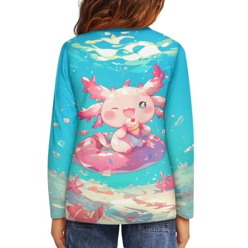 Image of Kids Long Sleeve Shirts for Girls 3-16 Year Old Cute Clothes for Teen Girls Casual Workout Tops