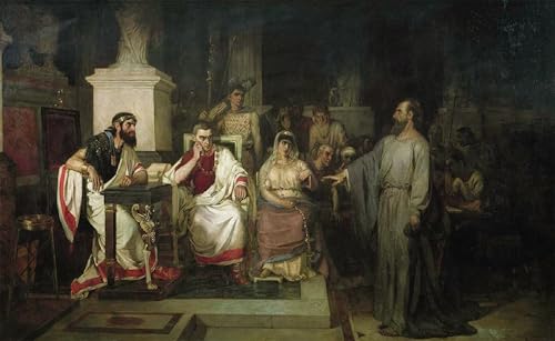 Poster Vasily Surikov l'apôtre Paul explique les principes tableau spirituel sur toile