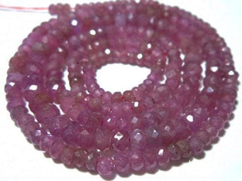 Saphir rose naturel perles rondelles micro cut pour fil de création bijoux