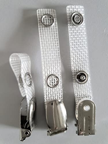 5 x Ausweishalter Befestigungsclips drehbar starker Hosenträger Clip Ausweisclip Befestigungsclip für Kartenhalter Karten Schutzhüllen Namensschild-Halter (gewebeverstärkt)