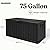 ZEUKMXOO 75 Gallon Outdoor Storage Box Waterproof,350LBS Lockable Patio Storage Box for Patio Cushions,Garden Tools and Tools Storage,Outside Storage Box-Black
