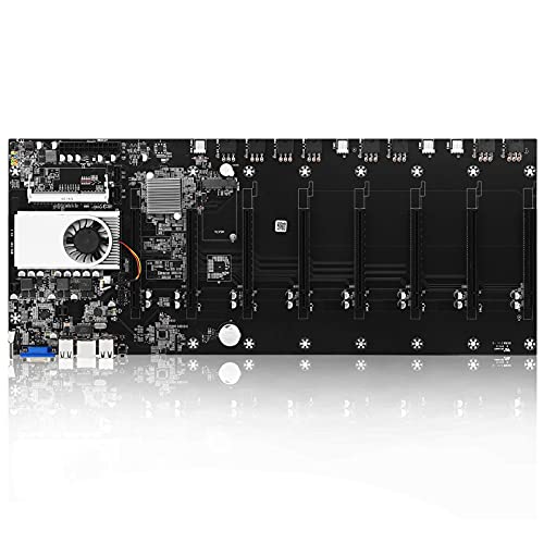 BTC-T37 Mining Motherboard CPU Kit 8 GPU Slots DDR3 Memory Integr...