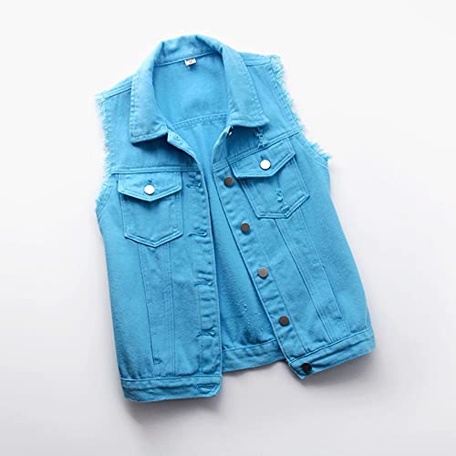 Veste jean sans manches pour sublimer un look d&eacute;contract&eacute; basique - 4