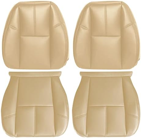 Priprilod Beige/Tan Front Seat Covers (Bottom & Back) For Acura MDX 2007-2012 - Microfiber Leather