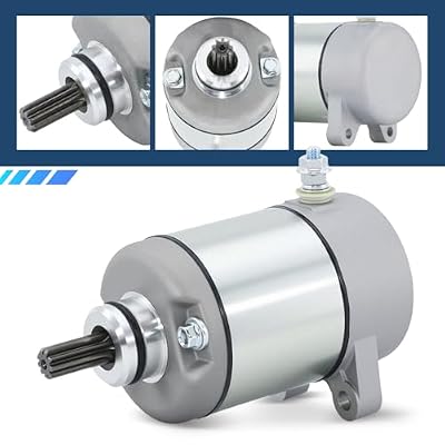 BDELI Starter Replacement New for 00-06 Honda Rancher 350 FourTrax, TRX350 4x4 ES, TRX350FE TRX350FM TRX350TE TRX350TM 2000-2006, 12V, Metal, SMU0215, Powersports