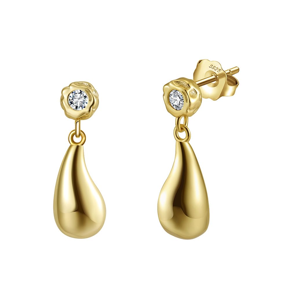 WBDWWTD Sterling Silber Zirkonia Tropfen Ohrringe für Frauen AAAAA CZ Tropfen Baumeln Ohrringe Abschlussball Geburtstag Schmuck Geschenke Braut