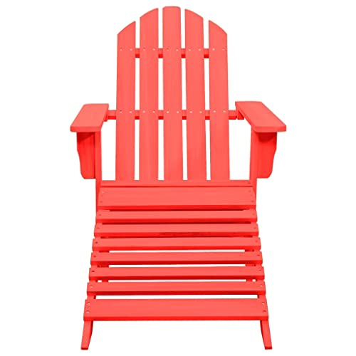 Zqqlvoo Patio Adirondack Chair With Ottoman Solid Fir Wood Red, Outoor Bar Height Stools, Outdoor Dining Chair, Patio High Top Bar Height Stool Chairs For Home Entertaining #TOP1
