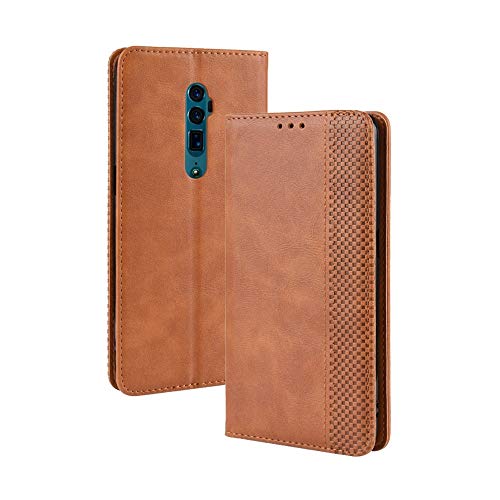 Happy-L de Estuche para OPPO Reno 10x Zoom/OPPO Reno 5G (6,6 Pulgadas), Classic Soft Inner + PU Leathe Design Business Funda magnética con Tapa magnética con Tapa Cubierta Protectora