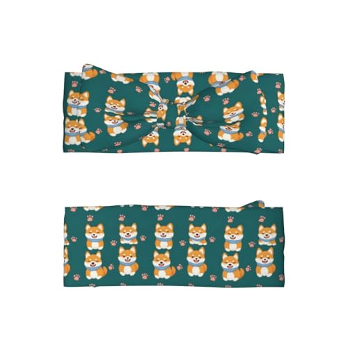 Cute Puppy Paw Print Baby Girl Bows Headbands Baby Girls Newborn Headbands Infant Toddlers 0-6 Months2