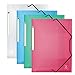 Produktbild Elba 2ND LIFE 400066419 A4 Einschlagmappe mit Gummi transparentem PP Cover 4er Pack 4 sortierten Farben fürs Büro zur Organisation von Dokumente