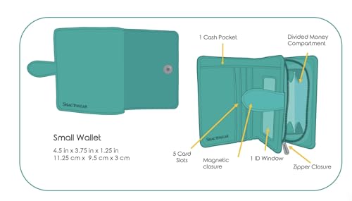 Shag Wear Surfin USA Small Summer Van Surf Wallet for Women and Teen Girls Vegan Faux Leather 4.5"3