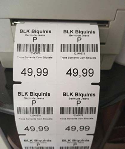 8 Rolos Etiqueta Tag 50x75x2 Roupas + 4 Ribbons Cera 110x74 Argox Elgin Godex Zetex Tsc Sato