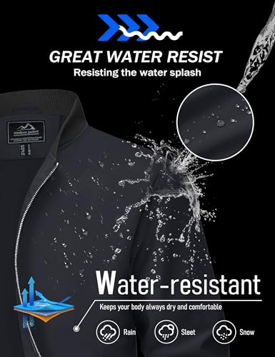 MAGCOMSEN Men's Bomber Jacket Lightweight Casual Zip Up Windbreaker Spring Fall Golf Coat with Pockets3