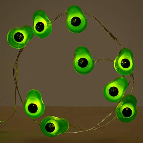LED Wire Lights, LED String Lights, Battery Operated String Lights with 36 Avocado Shaped Warm LEDs for Party, Bedroom, Kitchen, Patio, Deck and more, 12 Feet Long