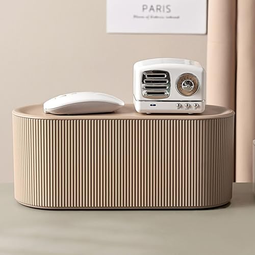 Cable Management Box Cable Tidy Box Storage Cord Organizer Box for Hide and Conceal Electrical Cables Extension Power Strip Box (Pink)