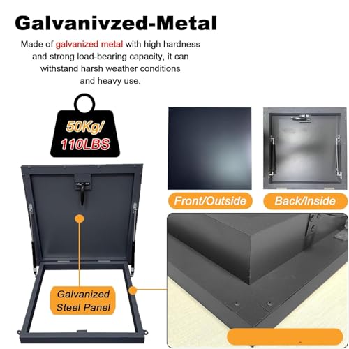 Trappe d'accès de Toit Galvanisé 50x50 : Solution de Passage Sécurisé - 5