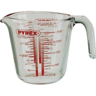 Pyrex Toughened Glassware - 1pint Measuring Jug Oven Microwave and Dishwasher Safe