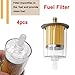 Taiss 4PCS Universal Gas Inline Fuel Filters with Magnet, Fits Fuel Line and Widely Used for Replacing Fuel Filters of Cars, Motorcycles, Trucks And Gasoline Powered Engines