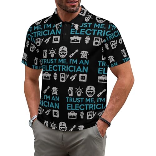 Trust Me I'm an Electrician Mens Polo Shirt Short Sleeve Top Tee Casual T-Shirt