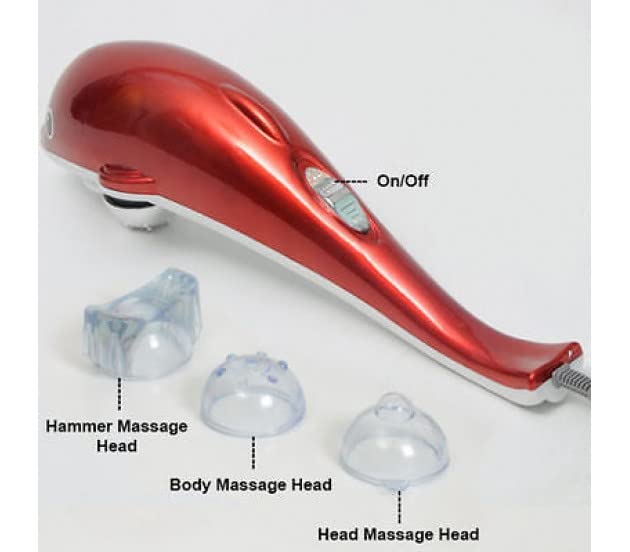 Unin Electric Handheld Full Body Hammer Massage with 3 Massage Heads, 3mode and 3 Speed ​​Settings