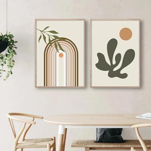 Affiches géométriques bohèmes toile 50x70cm salon sans cadre