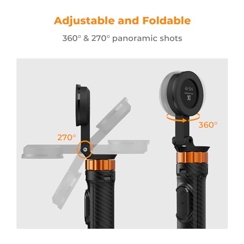 Image of K&F CONCEPT 63'' Magnetic Selfie Stick Tripod | Lightweight, Wireless Remote, Compatible with iPhone 17 Pro Max /16 /15 /14 /13 /12 Series and All Phones, MS19