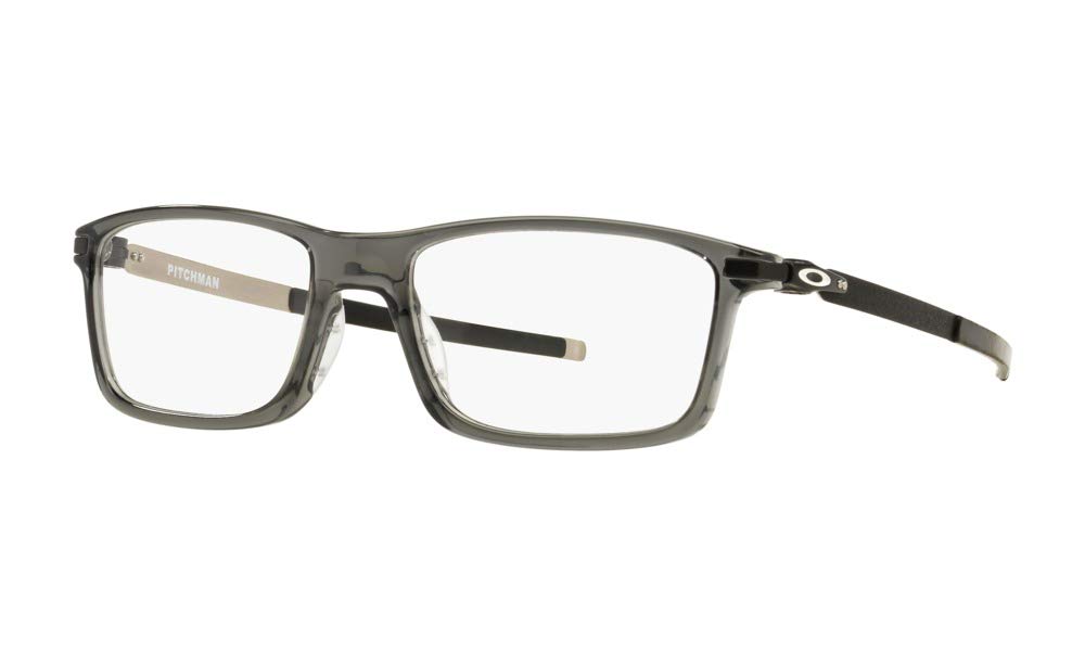 Oakley Men's Ox8050 Pitchman Rectangular Prescription Eyeglass Frames, Grey Smoke/Demo Lens, 55 mm