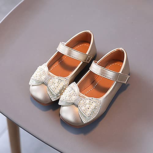 Cute Shoes Size 5 Fashion Girls Casual Shoes Bow Pearls Flat Bottom Dress Shoes Hook Loop2