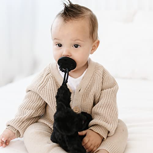 Image of Ryan & Rose Cutie Cuddle Pacifier Holder Animal (Black)