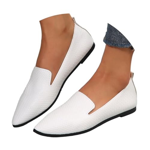 Fashion Dressy Flats for Women 2025 Pointed Toe Slip On Ballet Shoes Womens Walking Ballerina Flats Comfortable Business Casual Office Work Shoes Low Top Non-Slip Cute Ballet Loafer